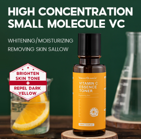 VIBRANT GLAMOUR Vitamin C Toner Whitening Fading Dark Spots Reduce Melasma Facial Essence Toner Moisturizing Hydrating Pore
