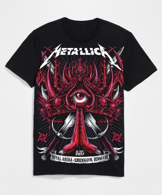 Fashion Metallica tshirt for men black round neck