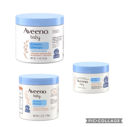 Aveeno Baby Eczema Therapy Nighttime Balm, 1oz, 5.5oz or 11oz