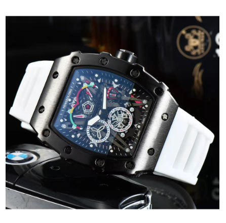 Original Luxury Fashion Barrel Shape Business Casual Luminous Waterproof Men Women Silicone Watch 08