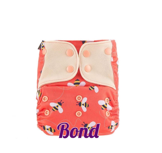 Booldeet Posh Cloth Diaper Newest Prints with 4-Layer Contoured Microfiber Insert S25