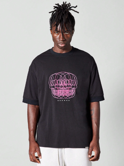 SUMWON Oversized Fit Tee With Front Graphic Print