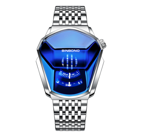 BINBOND Original Locomotive Unique Stainless Luxury Waterproof Gold Swiss Touch Watch For Men Trendy Watch Style Concept Watch M10