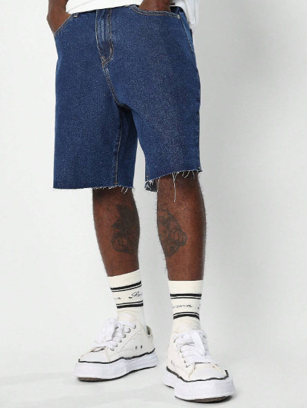 SUMWON Raw Edge Denim Short