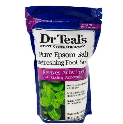 Dr. Teal’s Foot Care Therapy Pure Epsom Salt with Cooling Peppermint 909g