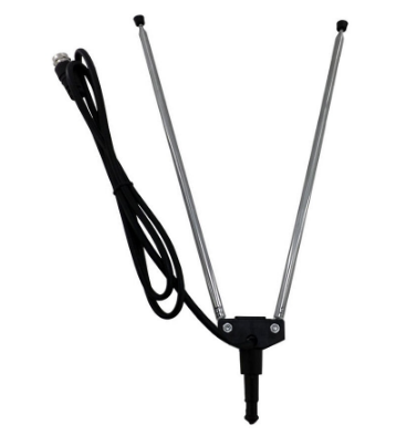 Universal Rabbit Ear UHF TV Antenna Indoor w/ Coax Cable Connector