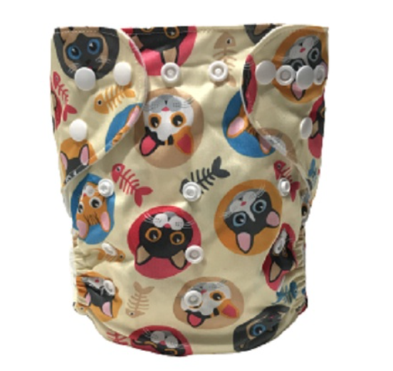 Washable Organic Baby Cloth Diaper with 1 Piece 3-Layer Insert S9