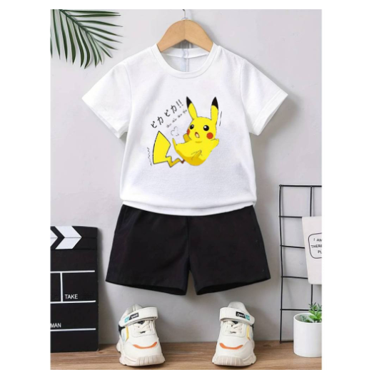 Boys Shirt Suits Baby Polo Terno Clothes 0-5 years Child Print Shirt and Shorts Terno for KidSorts Two Sets of Kids S18