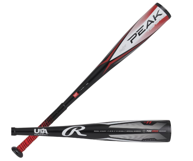 Rawlings | Peak T-Ball Bat | USA | -11 Drop | 2 5/8" Barrel | 1 Pc. Alloy