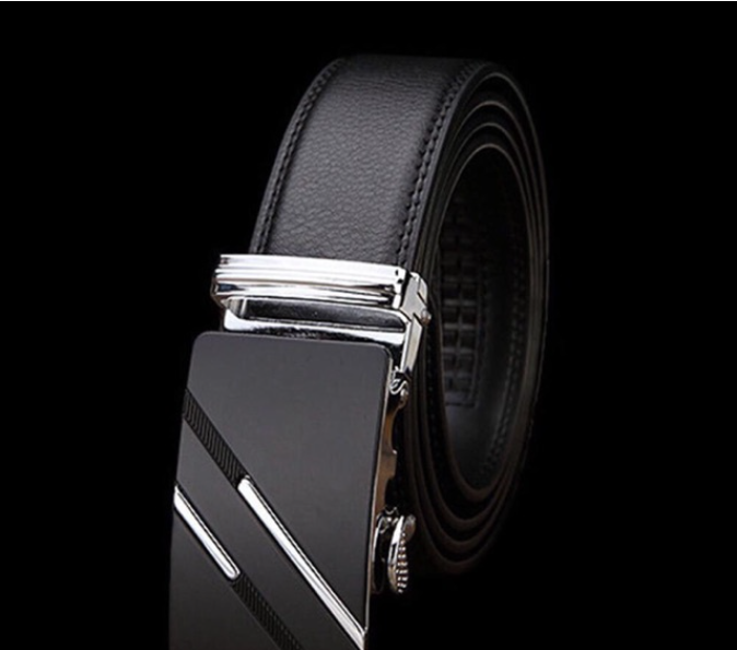 Duonichua Black bottom Automatic Buckle Belt Men's Belt High-End Business Men's Leather Casual Belt