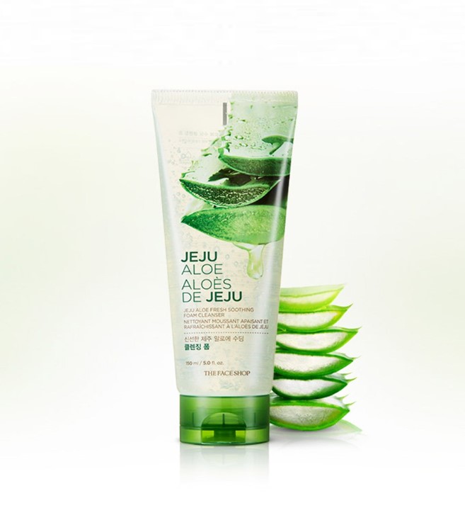 The Face Shop Jeju Aloe Fresh Soothing Foam Cleanser