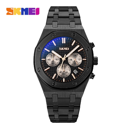 SKMEI Quartz Watch Waterproof Stainless Steel Zinc Alloy Men 9296 M4
