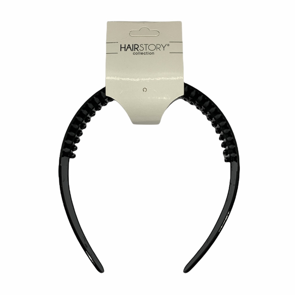 HAIRSTORY Plain Multi Color Wide Headband with Teeth