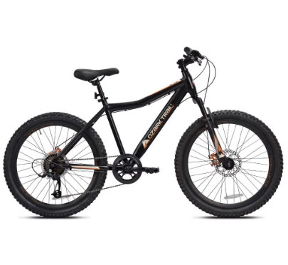 Ozark Trail 24 in. Youth Glide Aluminum Mountain Bicycle, 8 Speeds, Front Suspension, Black