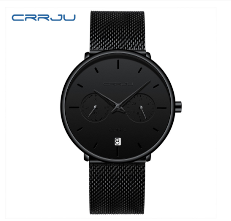 CRRJU Men's Watch Stainless Steel Casual Business Sports Quartz Waterproof 2162 XM No Box M015