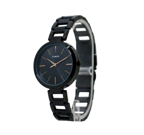 Timex Analog Black Stainless Steel Analog Quartz Watch For Women TW00NTD17E CLASSICS