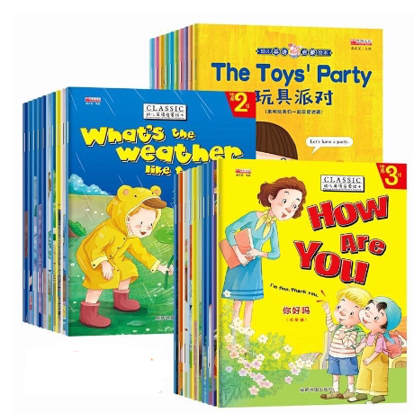 30 Books Kids Early Learning Story Books Full Color Coated Paper Bedtime Reading English Book