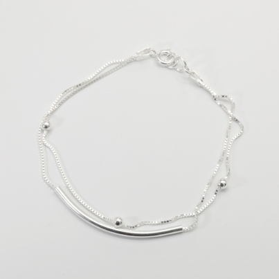 Silver W110 Italy 925 Band Ladies Bracelet