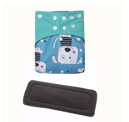 Cloth Diaper 1 Set With Bamboo Charcoal Inserts In Stocks D15