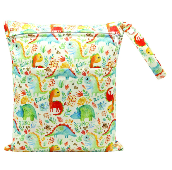 30x36cm Lager Size Diaper Wet Dry Bags Double Zipper Printed Portable Waterproof Bag Storage Bag Swimwear Bag C3