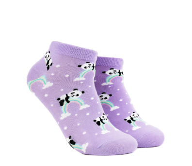 Iconic Socks Panda Rainbow Women's Ankle Socks