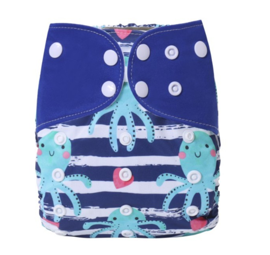 Ready Stocks Waterproof Reusable Digital Printed One Size Pocket Cloth Diaper CD24