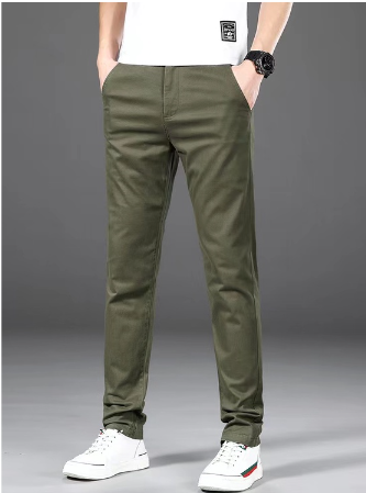 Classic chino men's casual fashion straight trousers