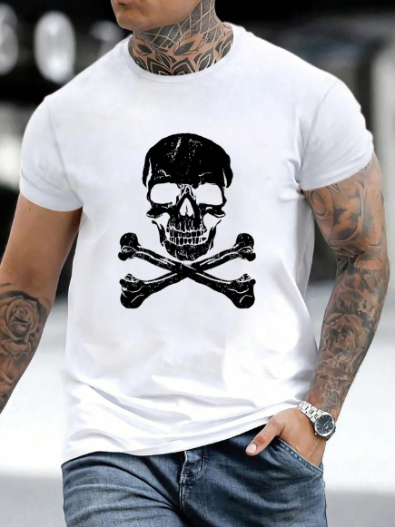 Manfinity Men Skull Print Tee