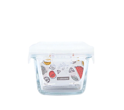 Cuisson Square Glass Food Container With Lid 140mL