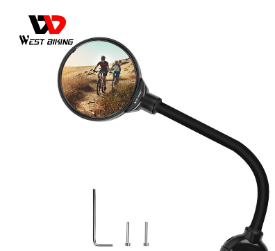 WEST BIKING Bicycle Rear View Mirror Road Mountain Handlebar Wide Angle Cycling Accessories