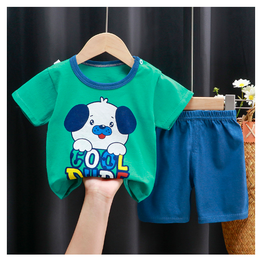 0-4Y For Boys Baby & Kids Sleeveless Shorts Set Pure Cotton Sando For Summer Kids D14