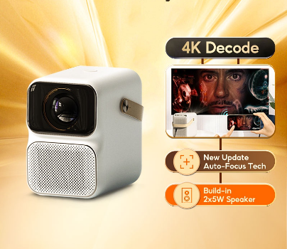 Wanbo T6 Max 4K Projector Global Version Android 9.0 Auto-Focus AI Portable Projector 650ANSI