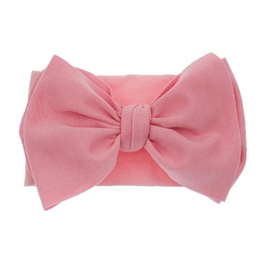 New Baby Nylon Headband Simple Solid Color Children's Hair Accessories High Elastic Bow Infant Headband BH9