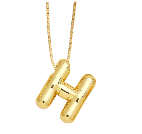 Fashion 26 Letter Pendant Gold Plated Necklace Style Versatile Collar Chain Women's Friends Commemorative Jewelry Accessories Gift H