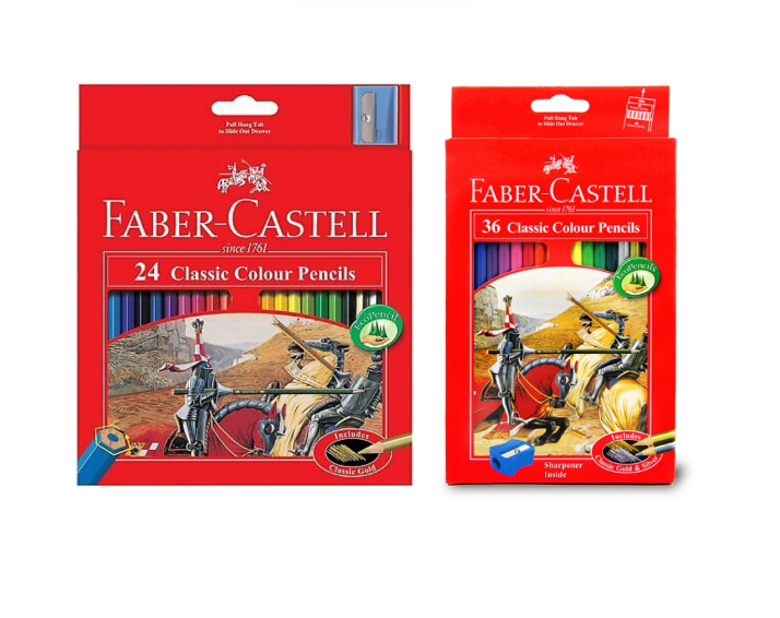 Faber-Castell Classic Colored Pencil Set Set Of 24 36  Colour Pencil with FREE Blending Stump