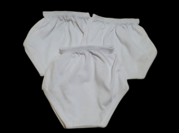 Panty/Brief for Newborn Baby Plain White Cotton