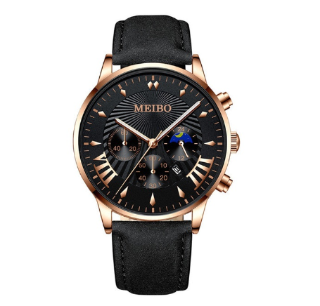 Luxury Gold Watch Men Fashion Calendar Display Stainless Steel Quartz Watch Waterproof Men's Wacthes 7