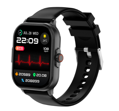 COLMI C63 Blood Sugar Blood Oxygen IP67 Waterproof ECG Smart Watch 22MM Silicone