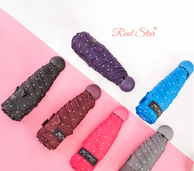 RST 5907 Japanese Umbrella Polka Dot Ladies Mini 5F Pocket Sunny Umbrella Sun Umbrella