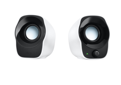 Logitech Z120 Compact PC Stereo Speakers, 3.5mm Audio Input, USB Powered, Integrated Controls
