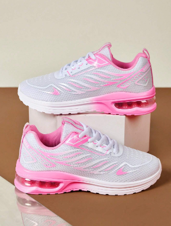 Women's Fashion New Spring/Autumn Shock Absorbing Wear-Resistant Non-Slip Running Shoes, Students & Teenagers Versatile Patchwork Mesh Breathable Lightweight Soft-Bottom Comfortable Casual Sneakers