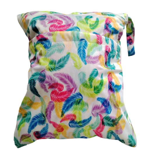 30x37cm Cloth Diaper Wet Dry Bags Double Zipper Mixed Color Printed Portable Waterproof Dag Storage Bag Swimwear Bag C1