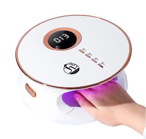 168W Round UV LED Nail Drying Lamp For Gel Nails Dryer Professional Manicure Machine W/ Smart Sensor