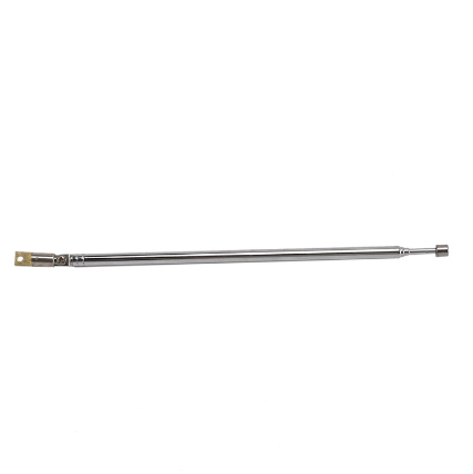 2 Pair 62.5cm 24.6 inch 4 Section Telescopic Stainless Steel AM FM Radio Universal Antenna
