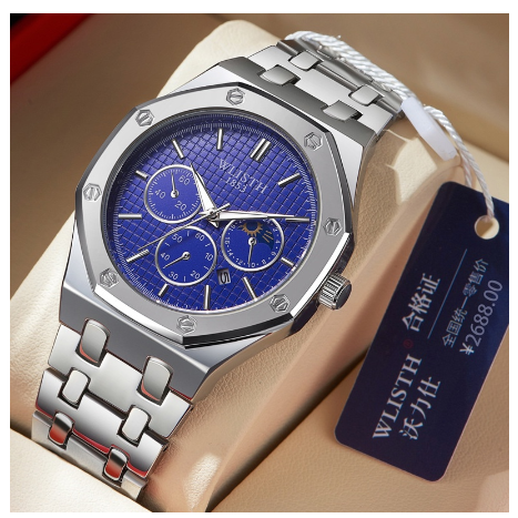 Original Luxury Fashion Retro Men's Watch Business Quartz Waterproof Casual Stainless Steel Watch M1