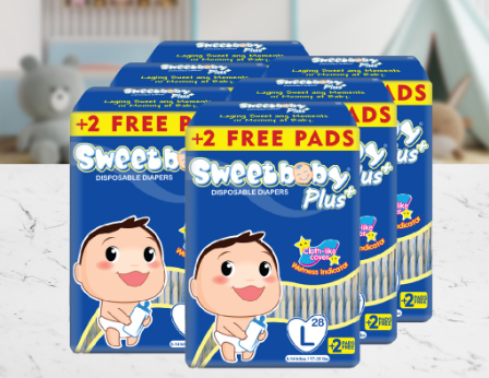SWEETBABY PLUS - BIG PACK LARGE 28+2 x 6 PACKS