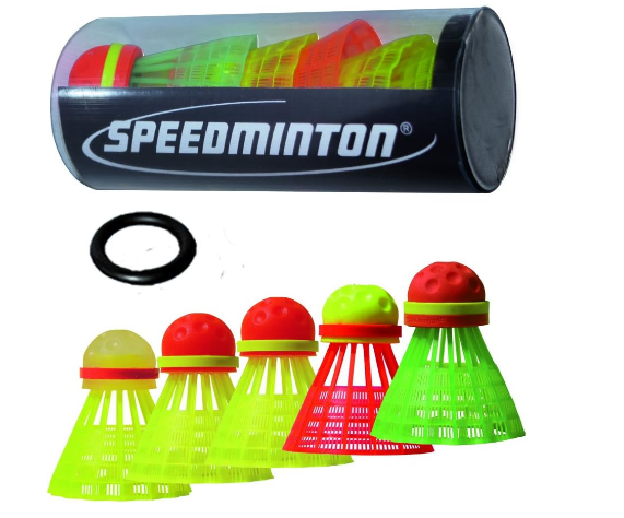 Speedminton Mix 5pk Speeder Tube - incl. 5 different Birdies for Speed ​​Badminton/ Crossminton for Outdoor Games (SM03-100-5)