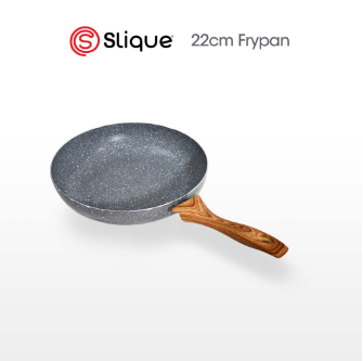 SLIQUE Marble Fry Pan 22cm Premium Multi Layer Non-Stick Frying Pan Marble Coating | Induction Base