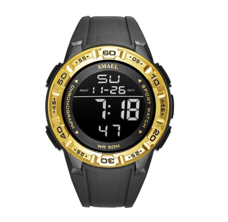Smael 1508 Men's Watch Top Luxury Brand Digital Sport For Silicone Strap Military Waterproof Date Wristwatch Male Clock 003