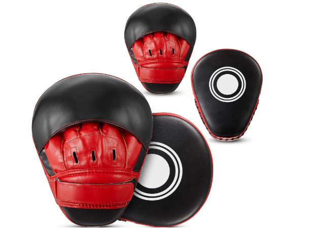 4 Pieces Boxing Pads Boxing Mitts Curved Focus Mitts Punching Mitts Boxing Equipment Training Hand Target MMA Muay Thai Kickboxing Sparring Kicking